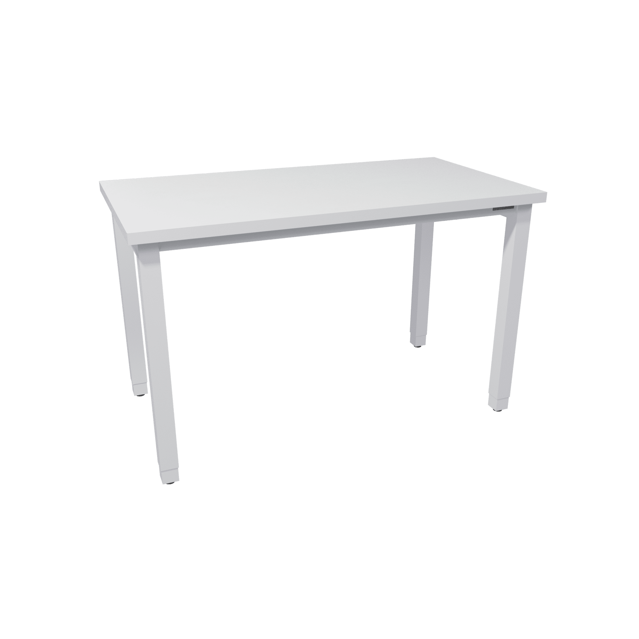 Height adjustable table with laminate worktop