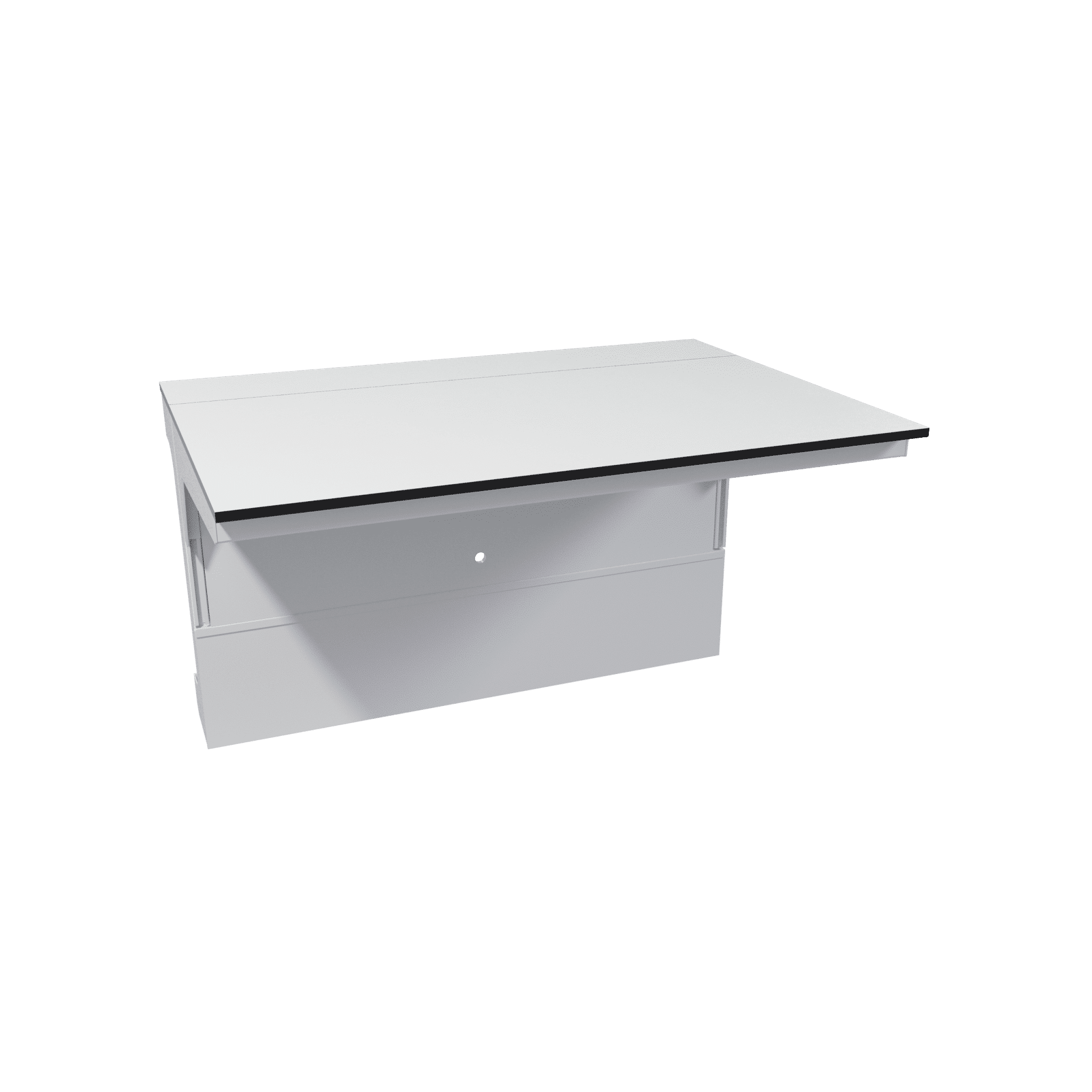 Panel table for wall with compact laminate worktop