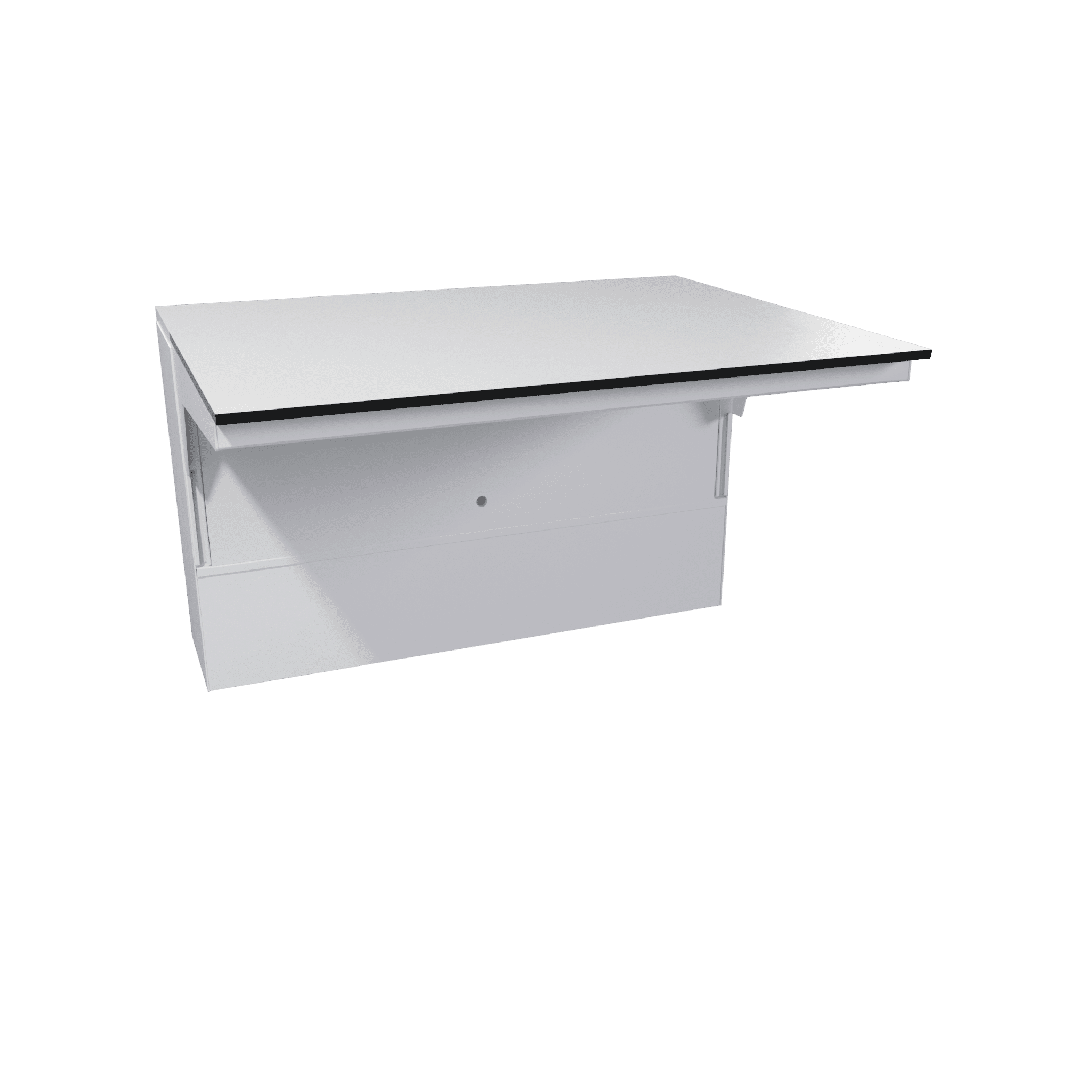 Panel table for island with compact laminate worktop