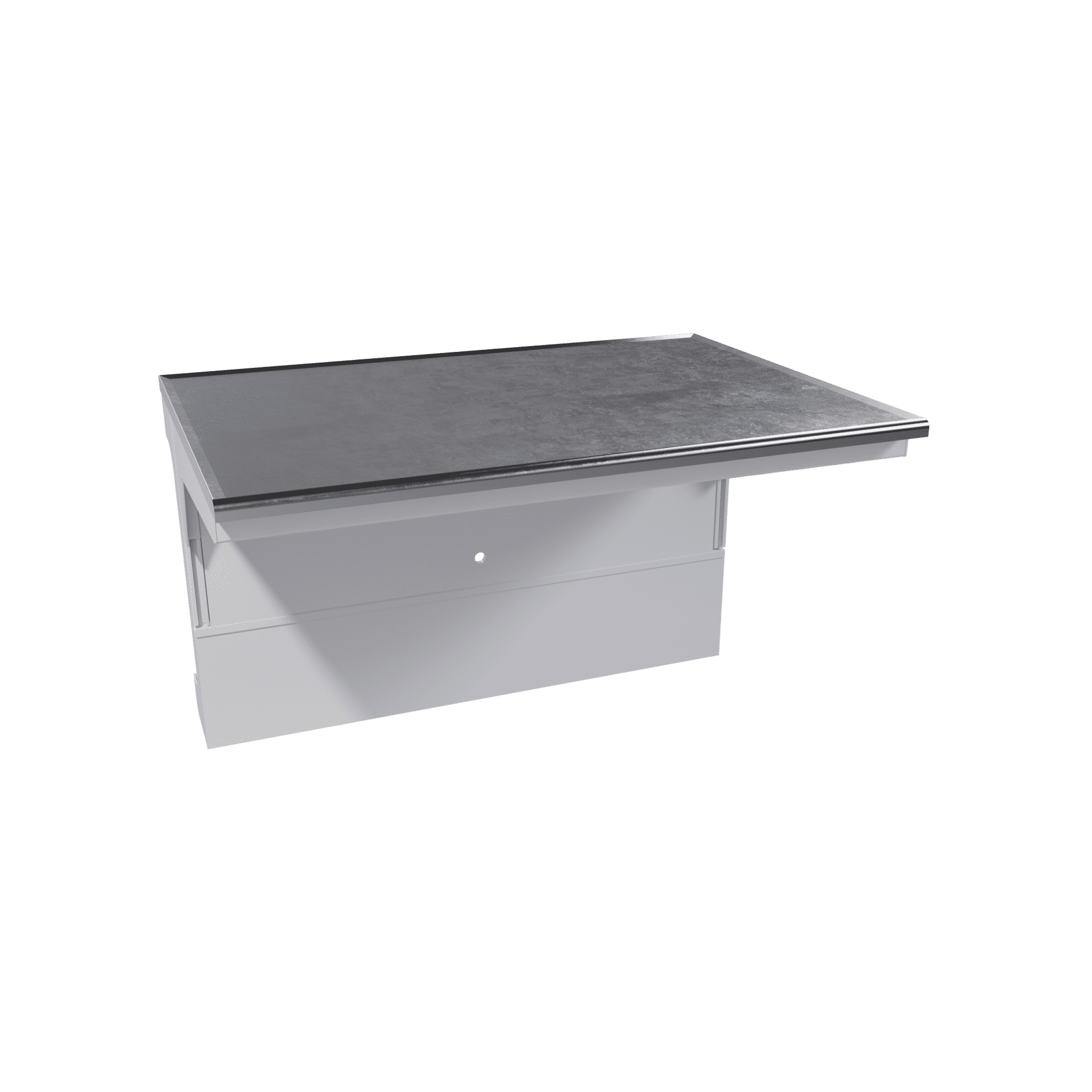 Panel table for island with steel 316 worktop