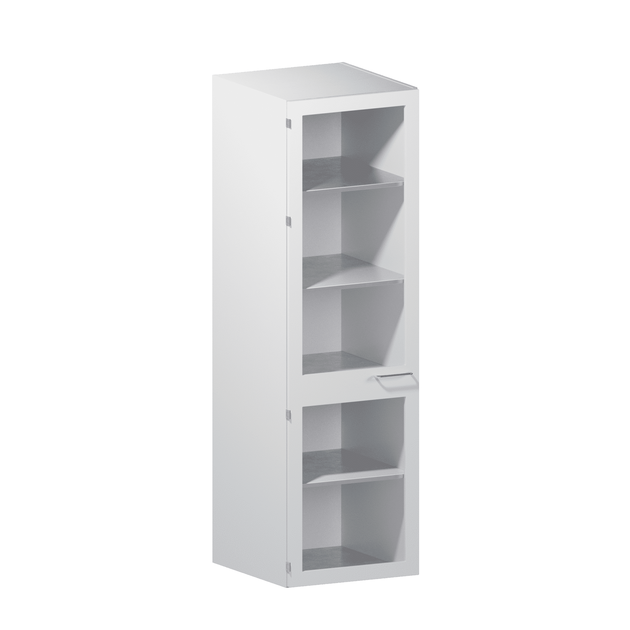 Tall Cabinet with Shelf and Glass Door (2/3 + 1/3)