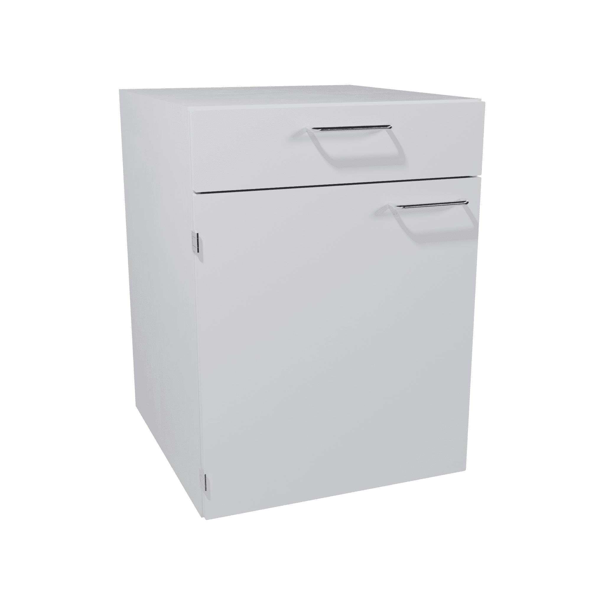 Underbench cabinet – for plinth with door and drawer